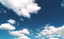 蓝天白云映衬晴朗天空