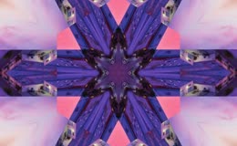 粉紫渐变星形对称光效
