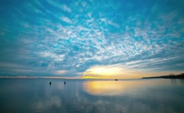 壮美海景日落时分