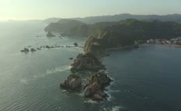 岛屿风光中礁石海岸