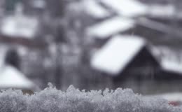 雪天窗外的景色
