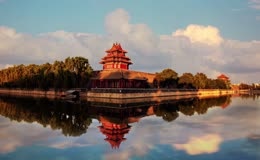 故宫角楼黄昏实景