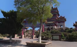山东蓬莱三仙山景区实拍