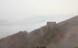 秋日长城游览实景