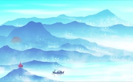 中国风水墨山水画背景素材