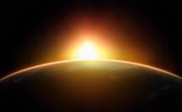 太空地球日出