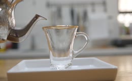 空镜头视频茶水茶杯茶壶倒茶