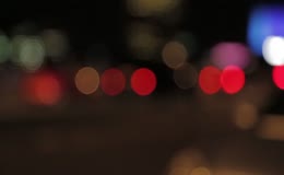 夜晚城市交通虚焦