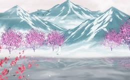 中国山水诗朗诵LED背景
