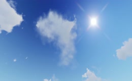 澄澈蓝天阳光云景