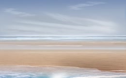 海面沙滩海滨风景