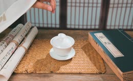 古风茶室沏茶场景