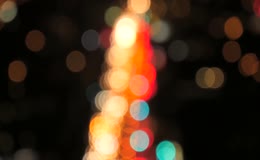 城市夜晚空车流虚焦