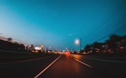 夜景公路移动镜头