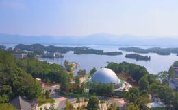 航拍湖北陆水湖国家级风景区
