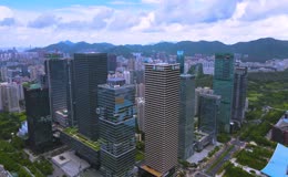 深圳CBD高层写字楼航拍