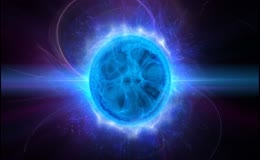 科幻风炫蓝流光能量魔球蓝素材