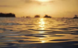 落日海面慢镜头