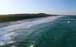 海岸海浪航拍