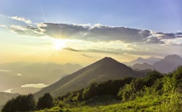 高山朝阳延迟风景