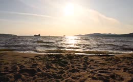 海滩沙滩延时阳光