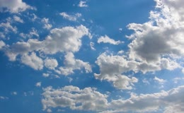 夏日天空蓝天白云延时摄影